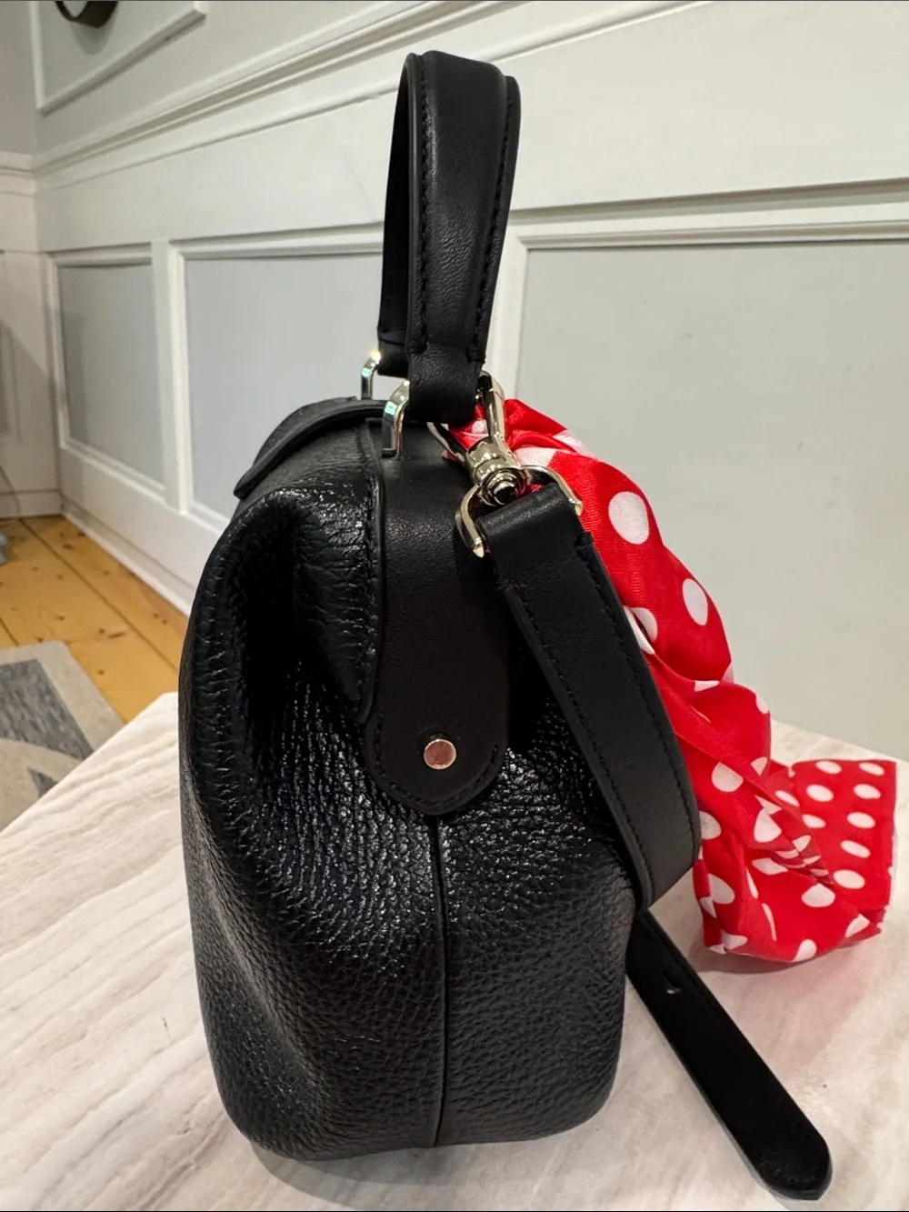 Kate Spade New York Bag Small Remedy Black Leather Top-Handle Crossbody Bag EUC